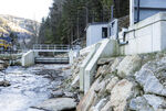 The picture shows the enclosure of the power station on the left bank of the Twengbach river